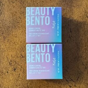 Beauty Bento Bouncy Chrome Shimmer & Matte Trio - Peach Madeline Set of 2 New